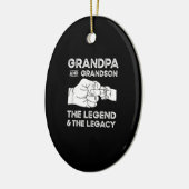 祖父と孫伝説と遺産 セラミックオーナメント (左)
