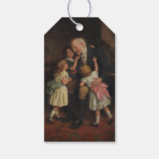 祖父と孫娘（ジョセフ・クラーク） ギフトタグ (正面)