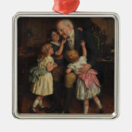 祖父と孫娘（ジョセフ・クラーク） メタルオーナメント