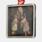 祖父と孫娘（ジョセフ・クラーク） メタルオーナメント (左)