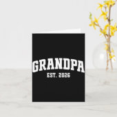 祖父に昇格予定 2026年 おじいちゃんになる 赤ちゃん発表 カード (黄色い花)