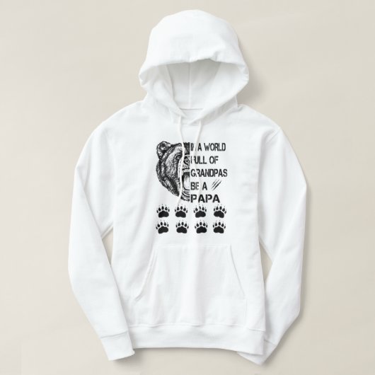 祖父に満ちた世界でパパのシャツになる パーカ (デザイン正面)