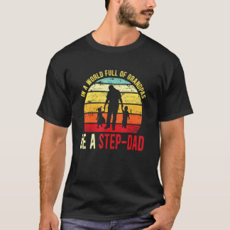 祖父に満ちた世界のメンズはステップパパVinになる Tシャツ