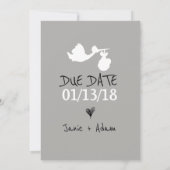 祖父のかわいい妊娠の発表へのお父さん 案内状 (裏面)