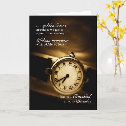 祖父のための永遠の感傷的な誕生日 カード (黄色い花)