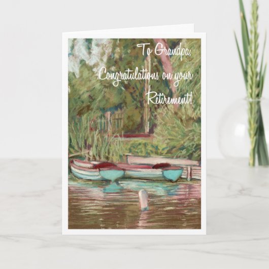 祖父のための退職のお祝い カード (正面)