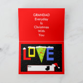 祖父のクリスマスカード シーズンカード (内部)