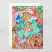 祖父のクリスマスグリーティングカード シーズンカード (正面/裏面)