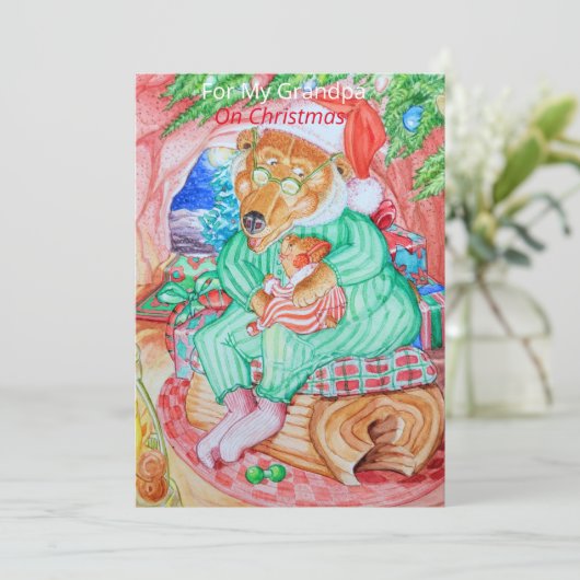 祖父のクリスマスグリーティングカード シーズンカード (スタンド正面)