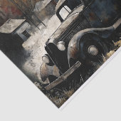 祖父のピックアップのデコパージュ 薄葉紙 (詳細)