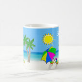 祖父のマグはテーマのコーヒー・マグを浜に引き上げます コーヒーマグカップ (中央)