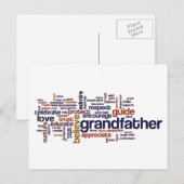 祖父のワードクラウド ポストカード (正面/裏面)