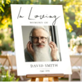 祖父の写真付きミニマル追悼ポスター ポスター
