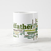 祖父の単語の雲 ジャンボコーヒーマグカップ (正面)