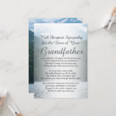 祖父の喪失の悔やみや弔慰 カード (正面/裏面インサイチュ)