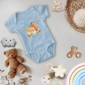 祖父の小さな青い目のトマト 水彩画 青 ベビーボディスーツ