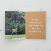 祖父の幸せな父の日を望んでいるシカ カード (内部)