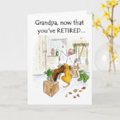 祖父の引退証 カード (黄色い花)