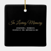 祖父の忌引記念碑 セラミックオーナメント (裏面)