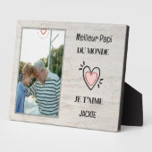 祖父の日のパーソナライズされた贈り物最高のおじいちゃん フォトプラーク (側面)