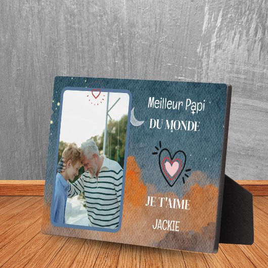 祖父の日のパーソナライズされた贈り物最高のおじいちゃん フォトプラーク