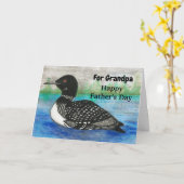 祖父の日のルーン絵画 水彩画 カード (黄色い花)