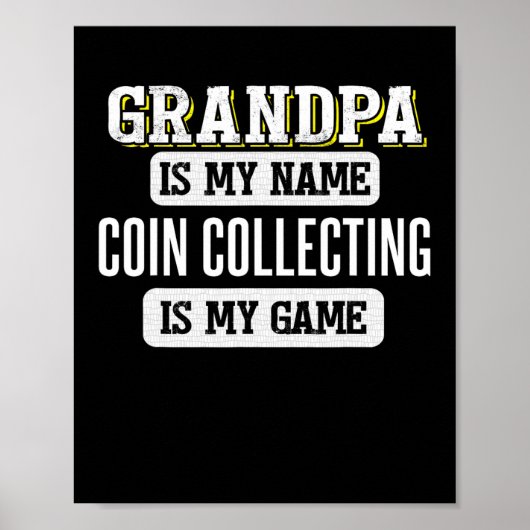祖父の日用シャツのコイン回収ギフト ポスター (正面)