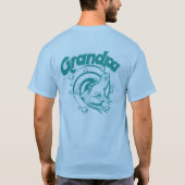 祖父の波の刺激を受けたな入れ墨のカエル Tシャツ (裏面)