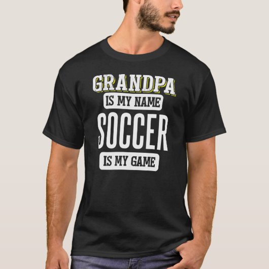 祖父の父の日のためのサッカーデザイン Tシャツ (正面)