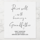 祖父の父親パパ ワインラベル (シングルラベル)