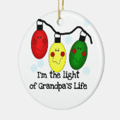 祖父の生命によってカスタマイズオーナメントのライト セラミックオーナメント (左)