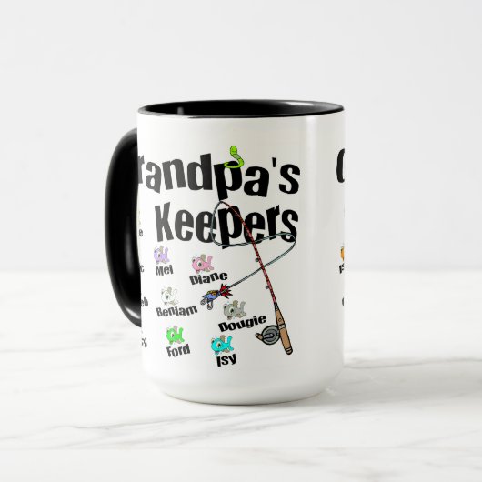 祖父の看守のギフトのための私に最初に電子メールを送って下さい マグカップ (正面左)