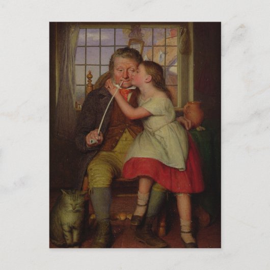 祖父の膝上 ポストカード (正面)