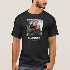 祖父の記念日フォト おじいちゃん創立記念日 Tシャツ