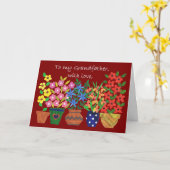 祖父の誕生日カード – フラワーパワー カード (黄色い花)