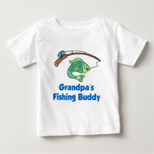祖父の魚釣りの相棒 ベビーTシャツ