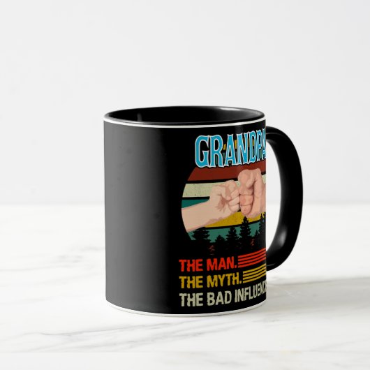 祖父は男の神話の悪い影響の父の日 マグカップ (正面右)