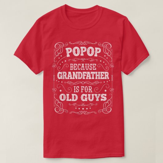 祖父は老人脂肪のためのメンズポポップ Tシャツ (デザイン正面)