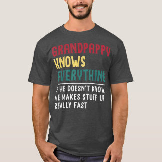 祖父はGの父の日のすべてを知おもしろいる Tシャツ
