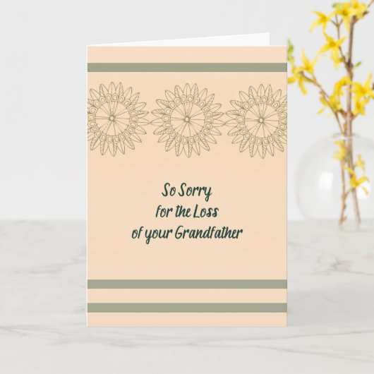 祖父への同情カード カード (黄色い花)
