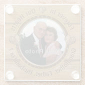 祖父を亡くすための個人の記念品 ガラスコースター (裏面)