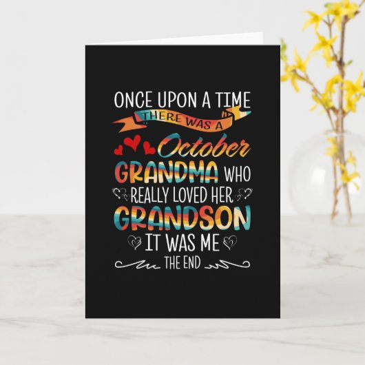 祖父を本当に愛した10月のおばあちゃん カード (黄色い花)