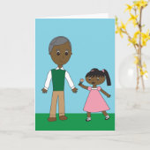 祖父アフリカ系アメリカ人の祖父母の日かわいい カード (黄色い花)