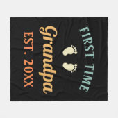 祖父アブエロノンノグランプ初めておじいちゃん フリースブランケット (正面(横))