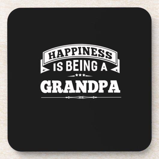 祖父ギフト |ハピネスはおじいさんだよ コースター (正面)