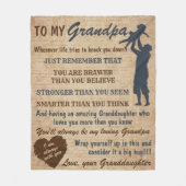 祖父ギフトfrom孫娘レトログランパ フリースブランケット (正面)