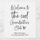 祖父クールクラブベビー妊娠の発表 ワインラベル (シングルラベル)