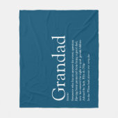 祖父グランドデフィニション青 フリースブランケット (正面)