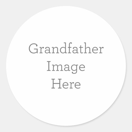 祖父パーソナライズされたステッカーギフト ラウンドシール (正面)