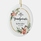 祖父パーソナライズされた母の初めてのクリスマス セラミックオーナメント (右)